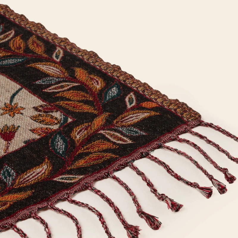 Plaid SUNDARI ivoire et multicolore