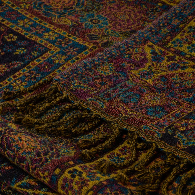 Plaid MAGDI noir et multicolore