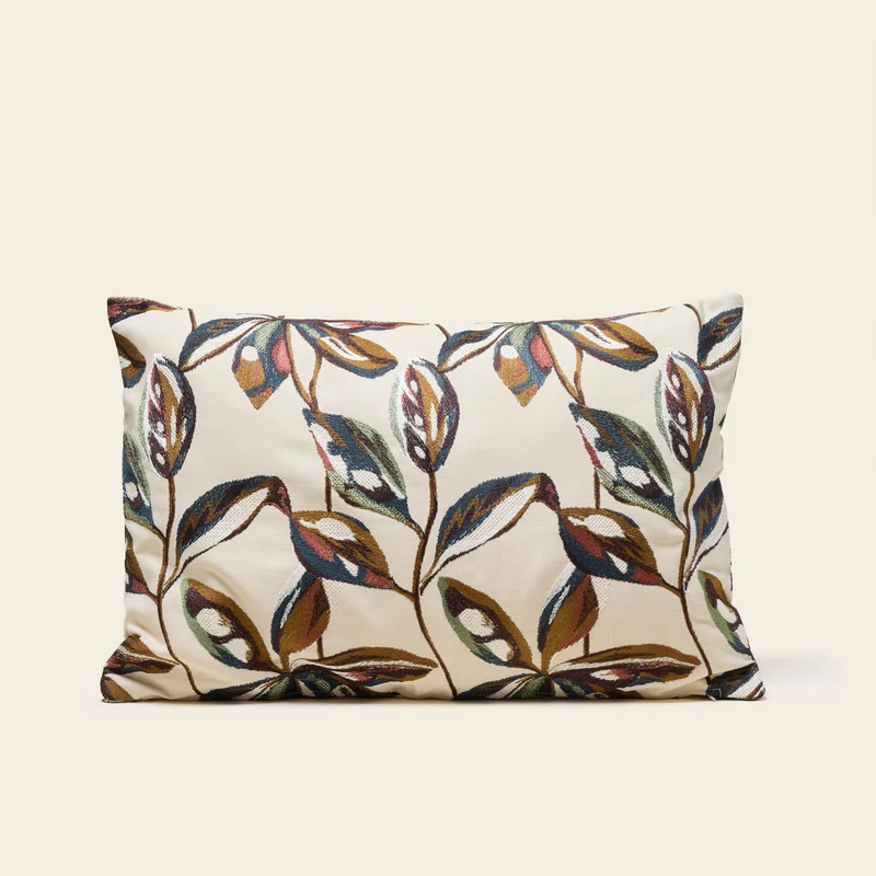 Housse de coussin RAMHA ivoire et multicolore