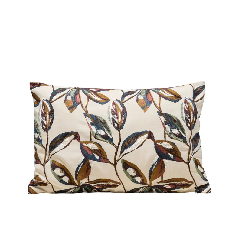 Housse de coussin RAMHA ivoire et multicolore