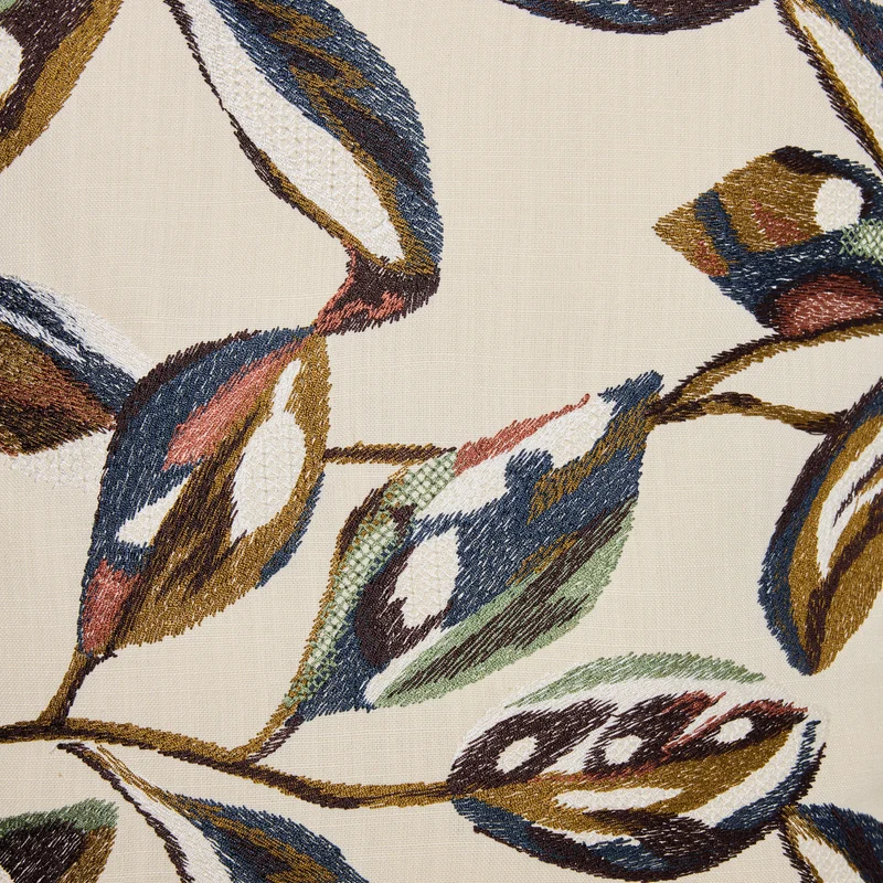 Housse de coussin RAMHA ivoire et multicolore