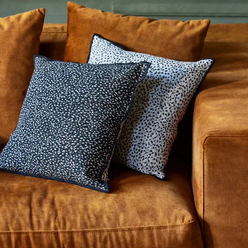 Housse de coussin OCELO noiret blanc