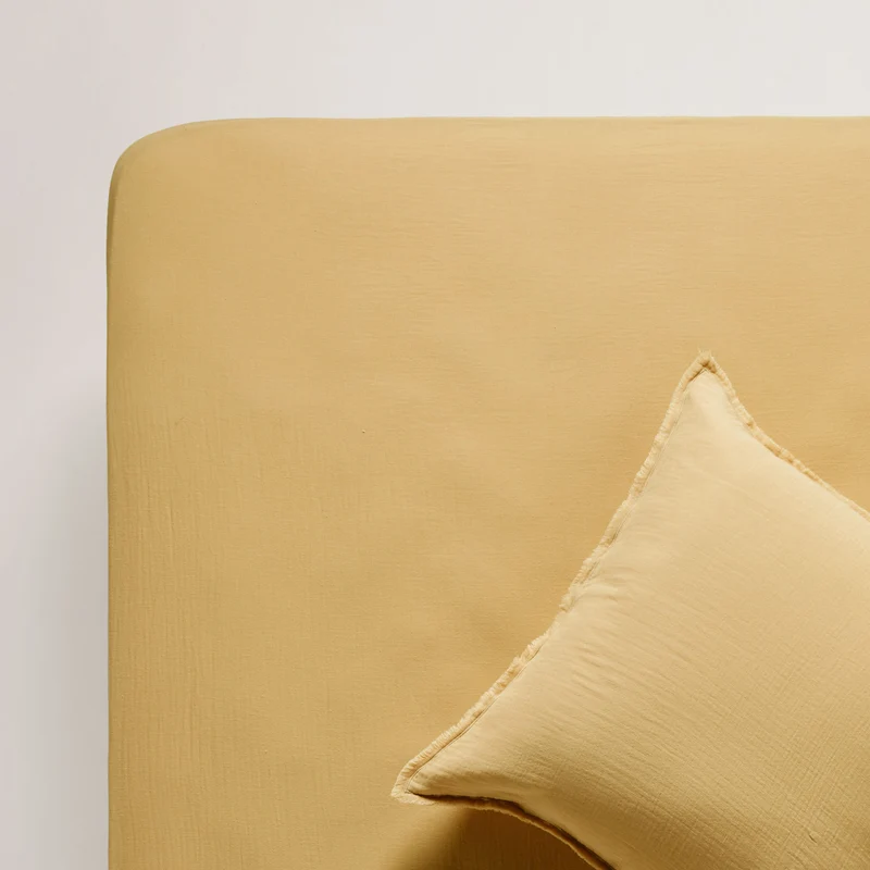 Drap Housse LOU jaune paille