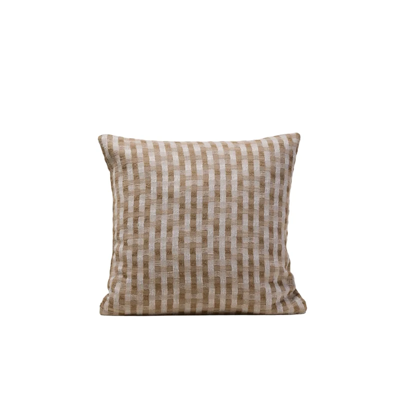 Housse de coussin CASTIN naturel et taupe