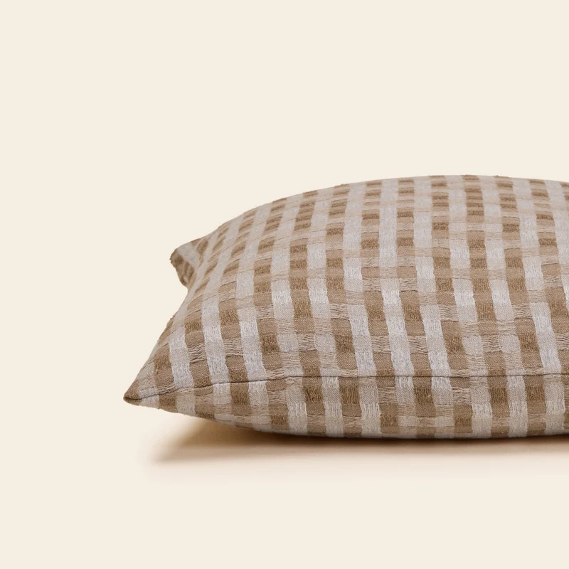 Housse de coussin CASTIN naturel et taupe