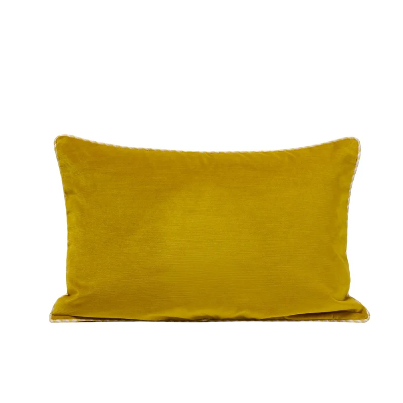 Housse de coussin DALILA jaune sulfure