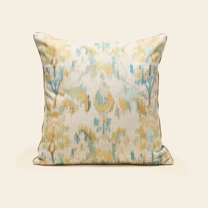 Housse de coussin SHINTA naturel et jaune