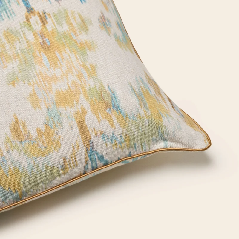 Housse de coussin SHINTA naturel et jaune