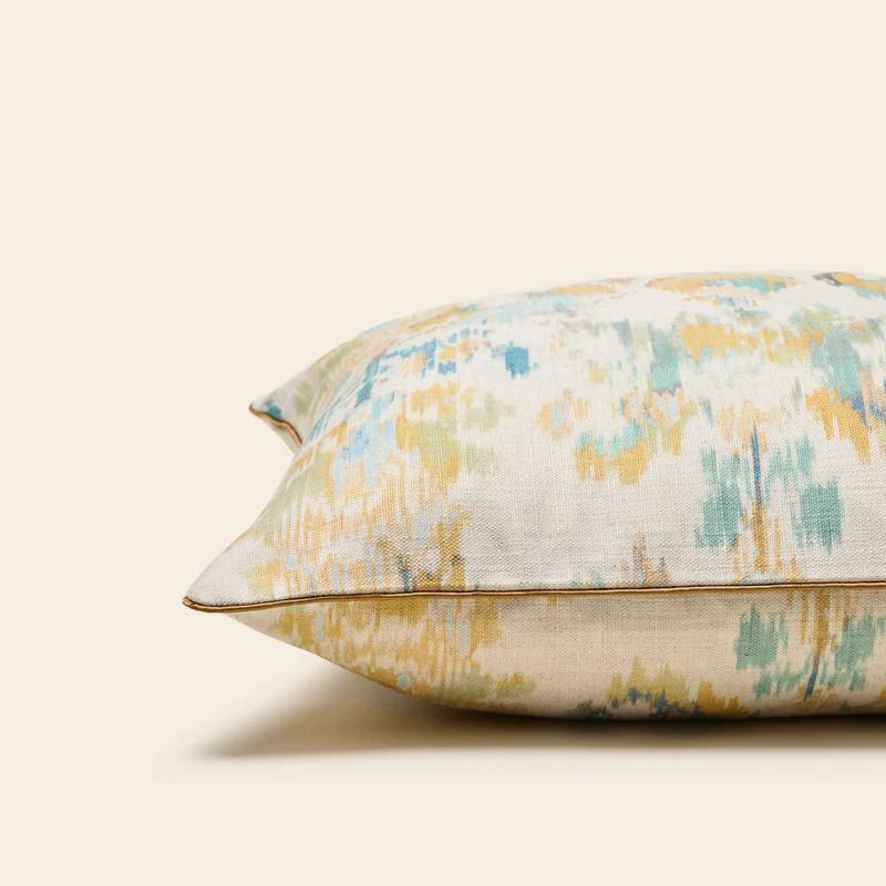 Housse de coussin SHINTA naturel et jaune