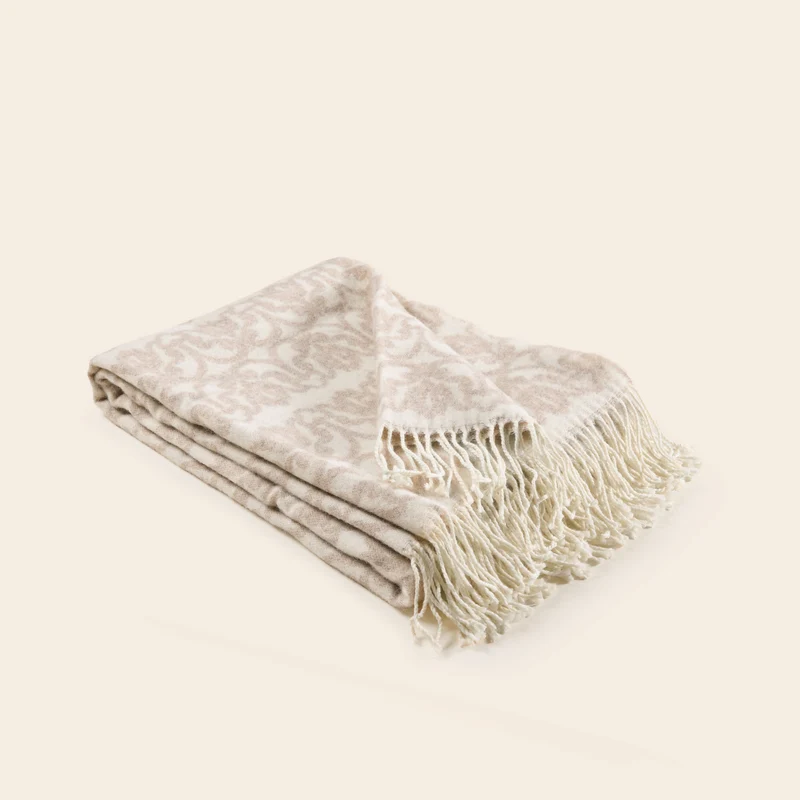 Plaid ELSEA ecru et naturel