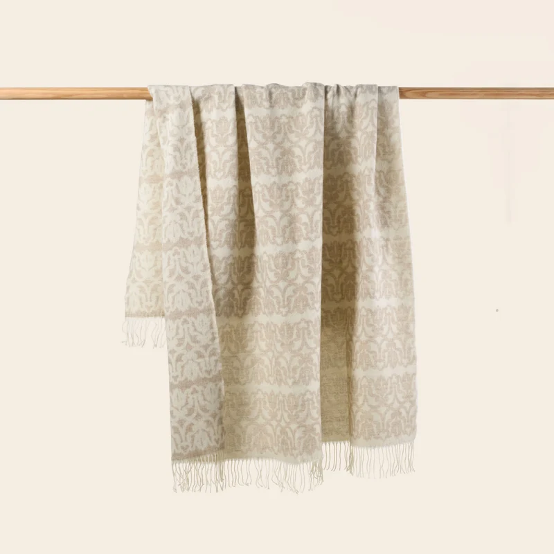Plaid ELSEA ecru et naturel