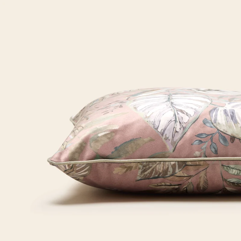 Housse de coussin OTONIA terracotta et vert