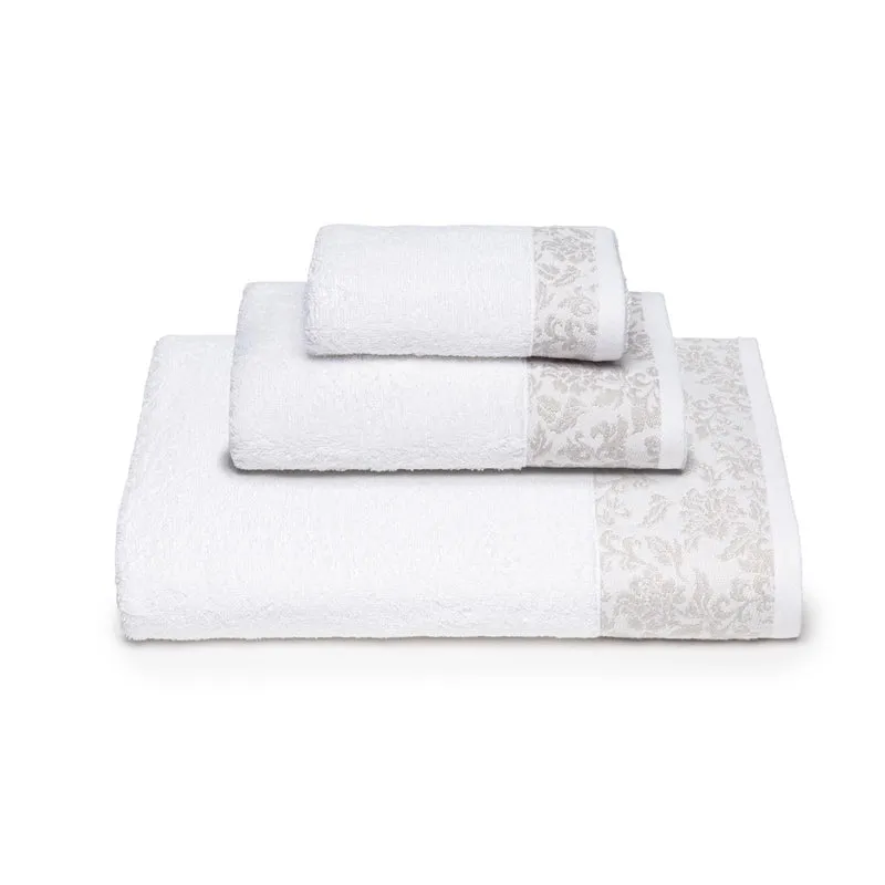 Set asciugamani in spugna decor in Cotone 450 gr/mq