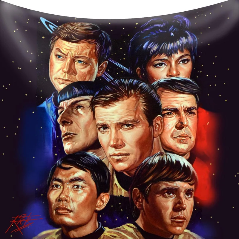 WSH - Star-Trek Collage - Fleece Blanket / Throw / Tapestry