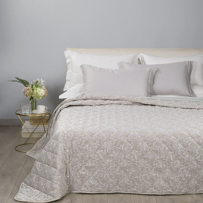 Copriletto Primaverile iris in Raso Jacquard 80 gr/mq