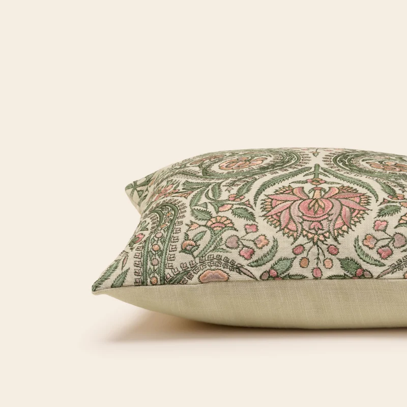 Housse de coussin MIRCEA ivoire et pastels