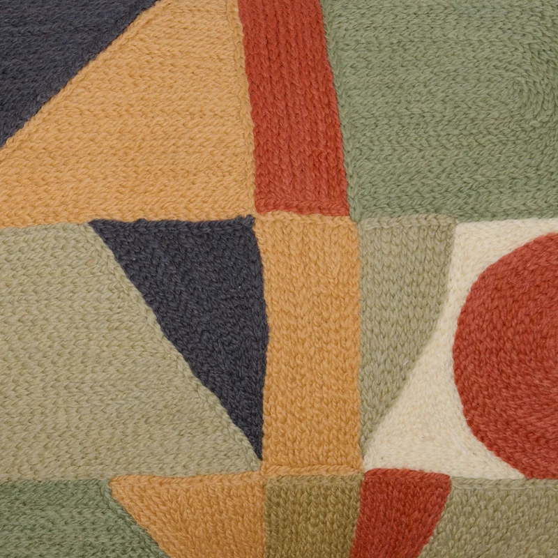 Housse de coussin NIKOLLA orangé et sable