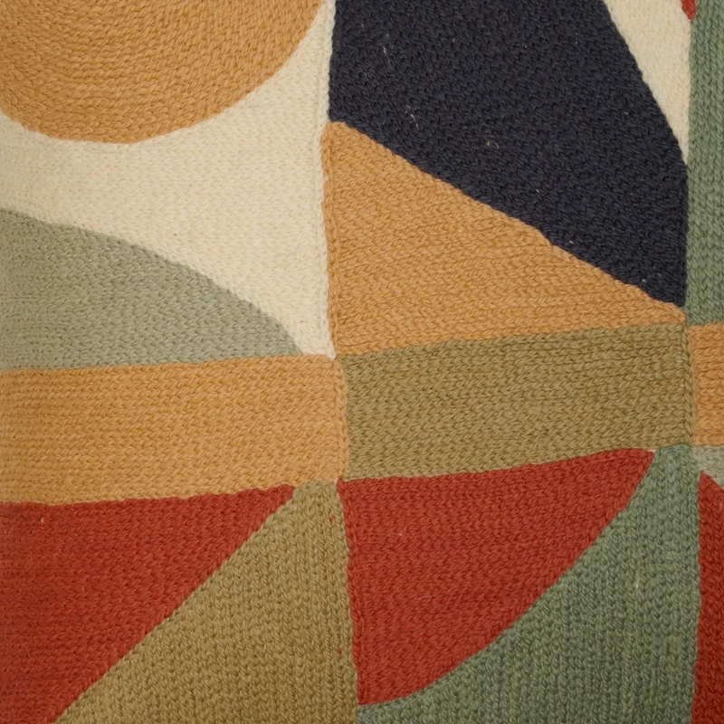 Housse de coussin FERGUS orangé et sable