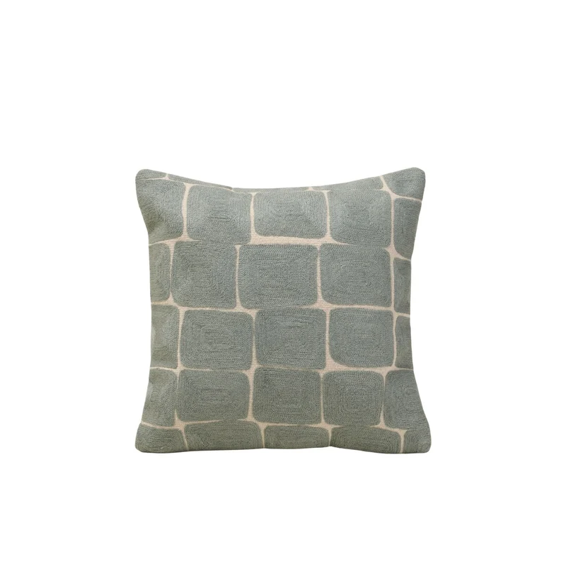 Housse de coussin KARTY naturel et céladon