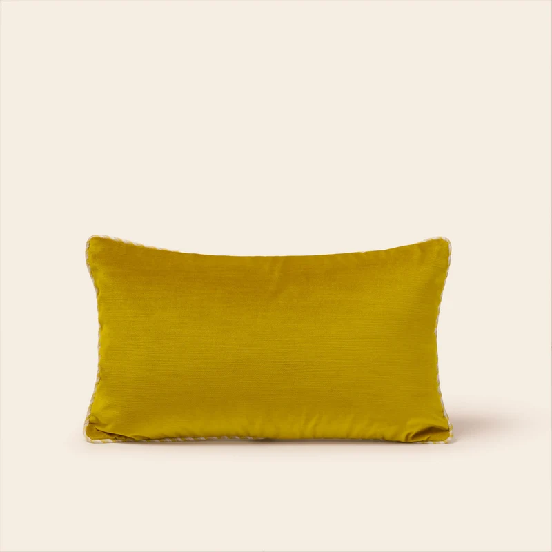 Housse de coussin DALILA jaune sulfure