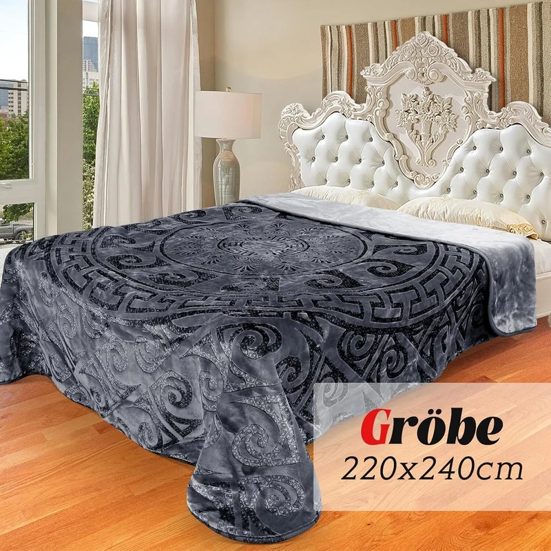 Kuschelige Fleece Wohndecke 200x240cm – Sanfte Plüsch Decke, Weicher Überwurf & Tagesdecke fürs Bett
