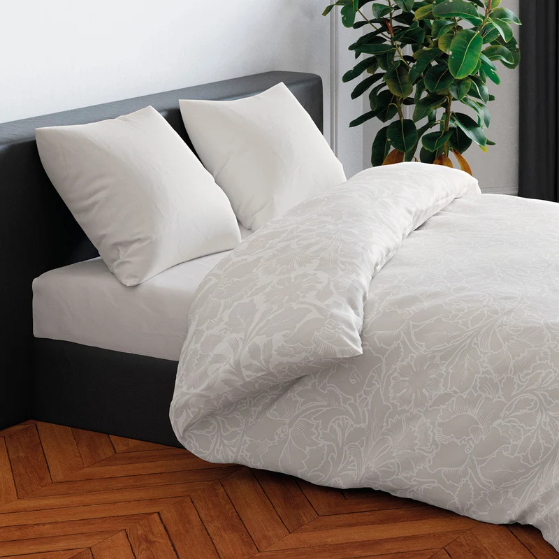 Drap-housse satin de coton - Taupe