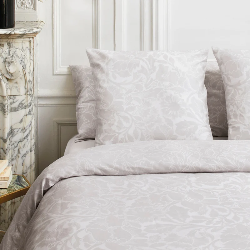 Taie(s) d'oreiller satin de coton - Arabesque beige