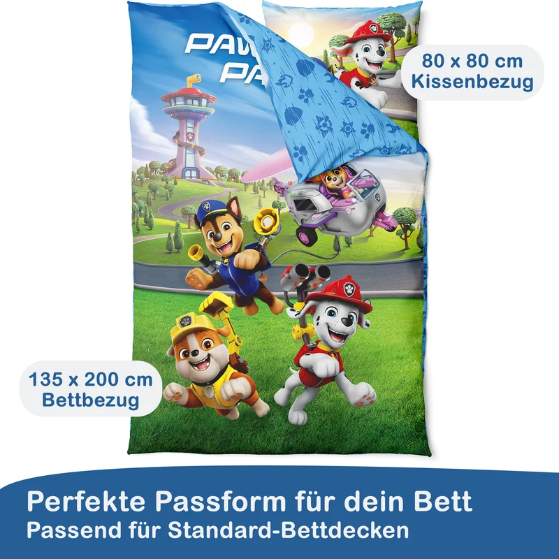 Paw Patrol Bettwäsche-Set 135x200cm Blau