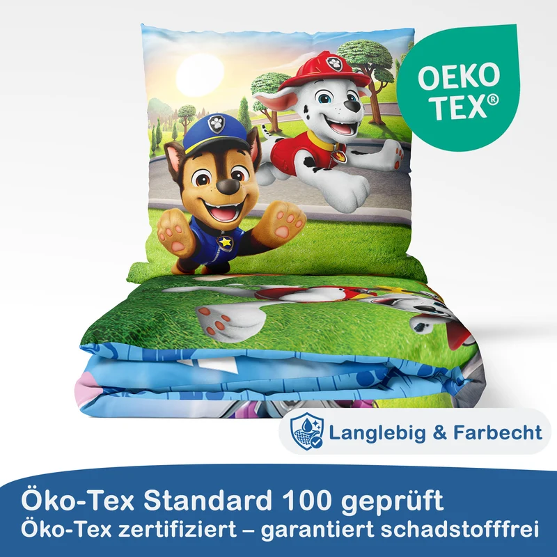 Paw Patrol Bettwäsche-Set 135x200cm Blau