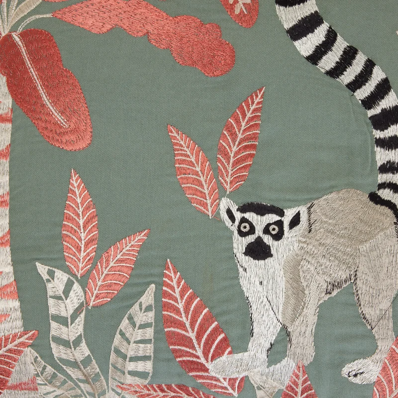 Housse de coussin MADAGASCAR vert et orangé