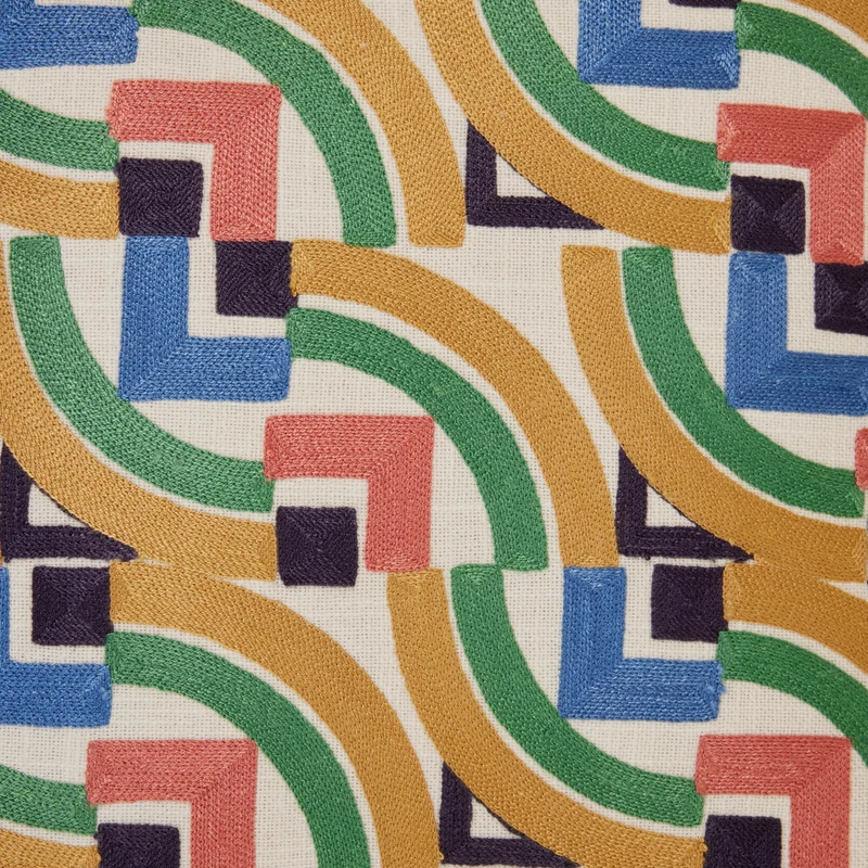 Housse de coussin IAKOBO naturel à coloris multiples