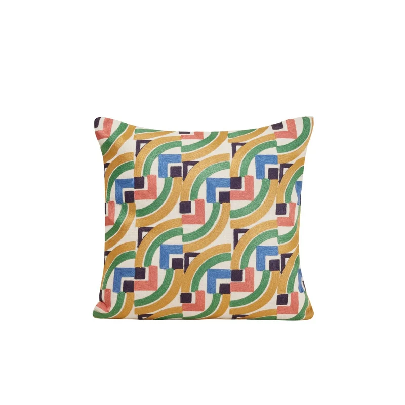 Housse de coussin IAKOBO naturel à coloris multiples