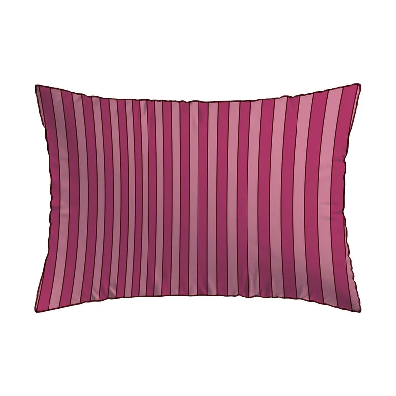 Taie d'oreiller satin de coton - Faisceau Rose
