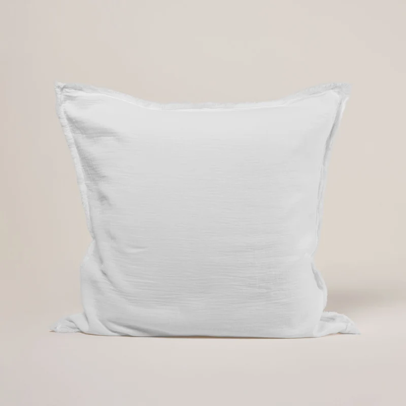 Taie d'oreiller LOU blanc coton