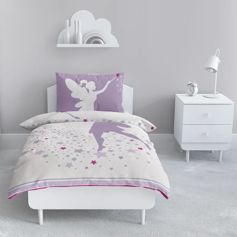 Renforce Bettwäsche-Set 135x200cm Fee in Weiß Rosa