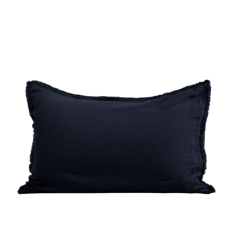 Taie d'oreiller LOU encre bleue