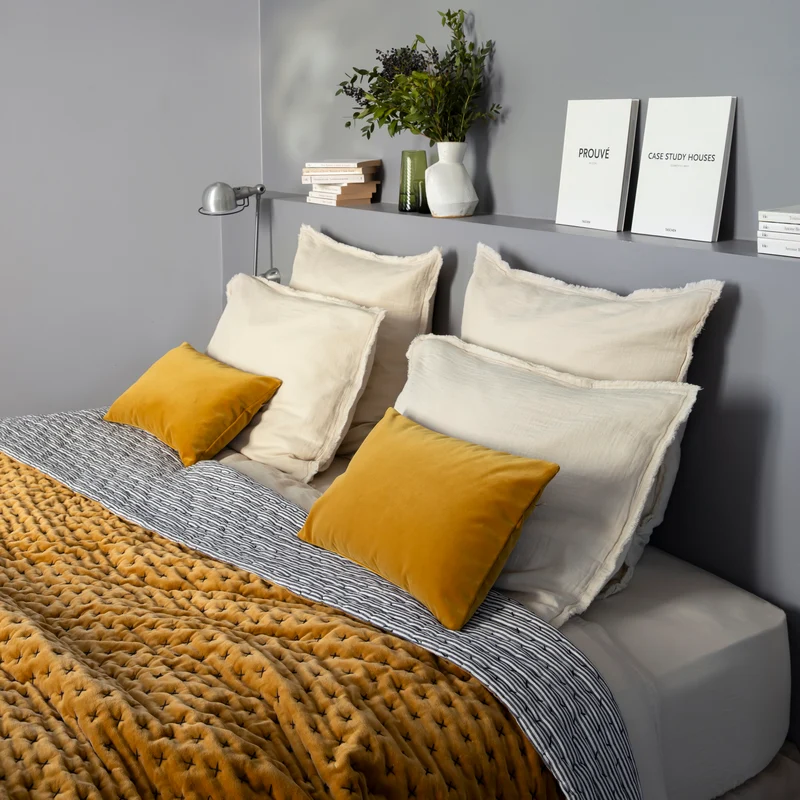Housse de coussin MATIA ocre