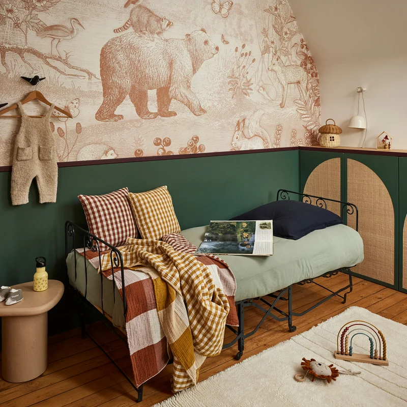 Parure de lit enfant LOU sauge