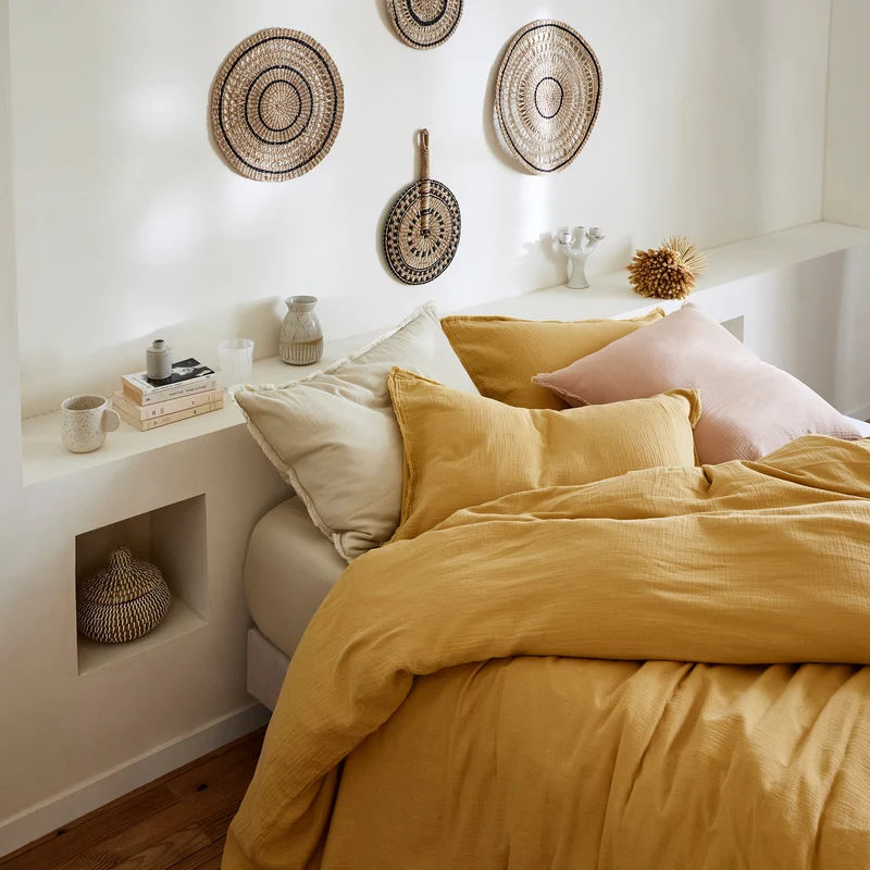 Parure de lit LOU jaune paille