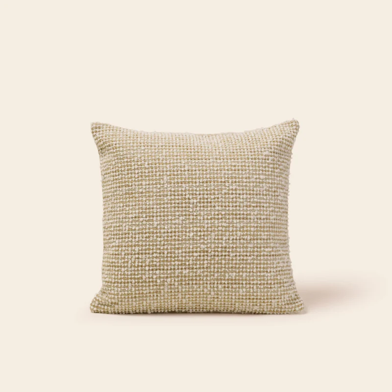 Housse de coussin PIETRO ivoire et naturel