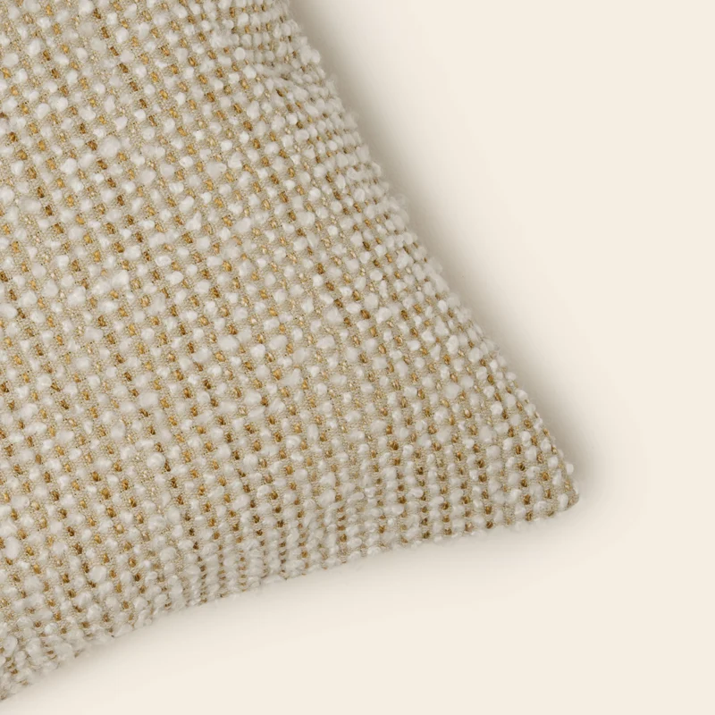 Housse de coussin PIETRO ivoire et naturel
