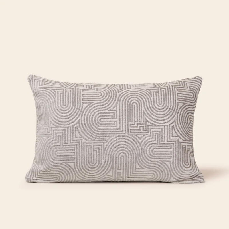 Housse de coussin KLARK blanc et naturel