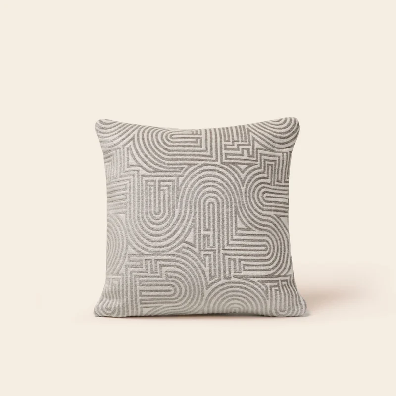 Housse de coussin KLARK blanc et naturel