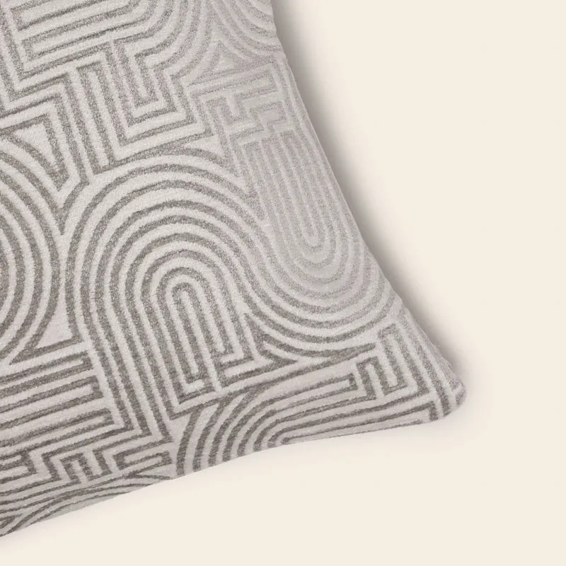 Housse de coussin KLARK blanc et naturel