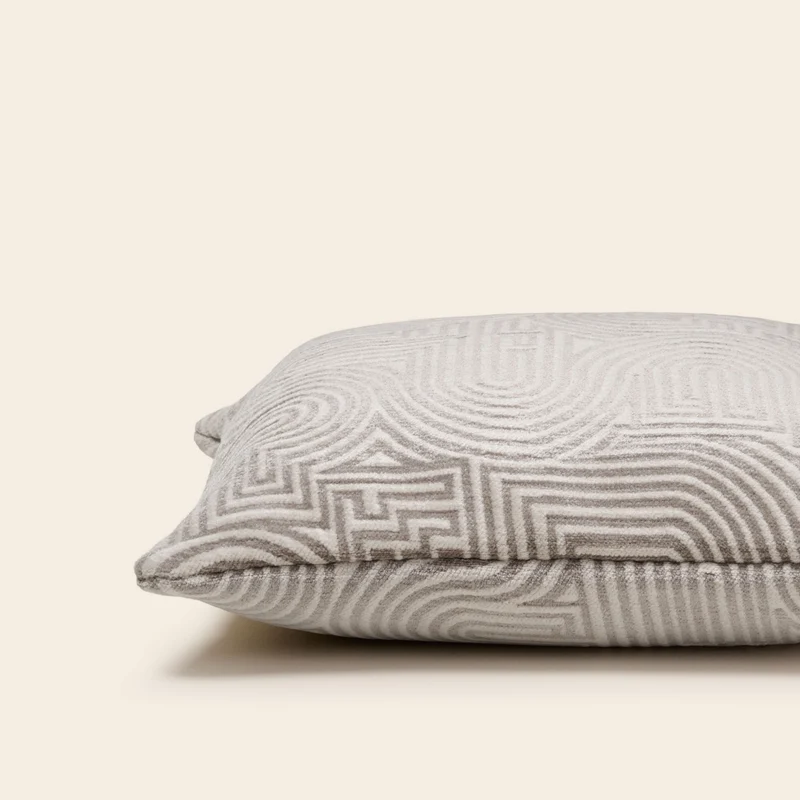 Housse de coussin KLARK blanc et naturel