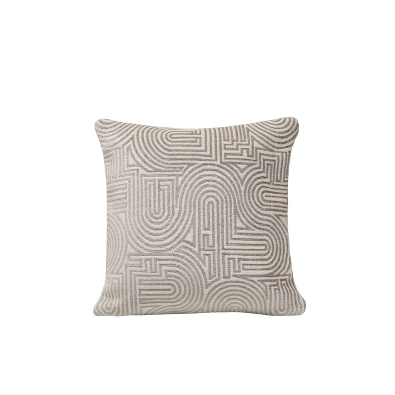 Housse de coussin KLARK blanc et naturel