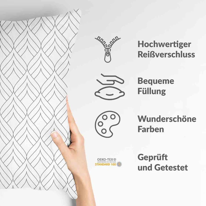 Gesundheitskissen Weiß mit 3D Formen