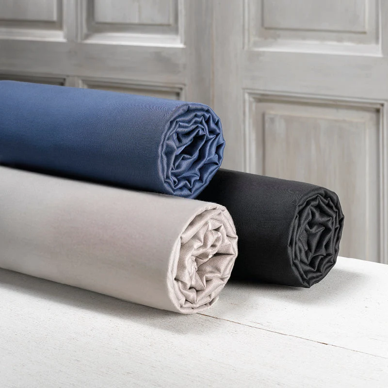 Drap-housse satin de coton - Taupe