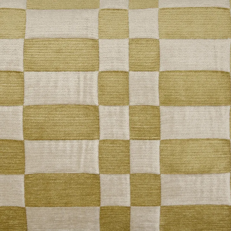Housse de coussin TCHEKY ecru et jaune doux
