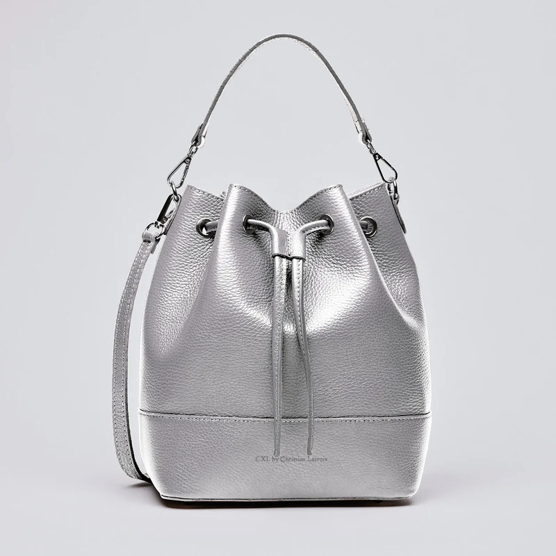 Sac seau Champs Elysé en cuir de veau italien
